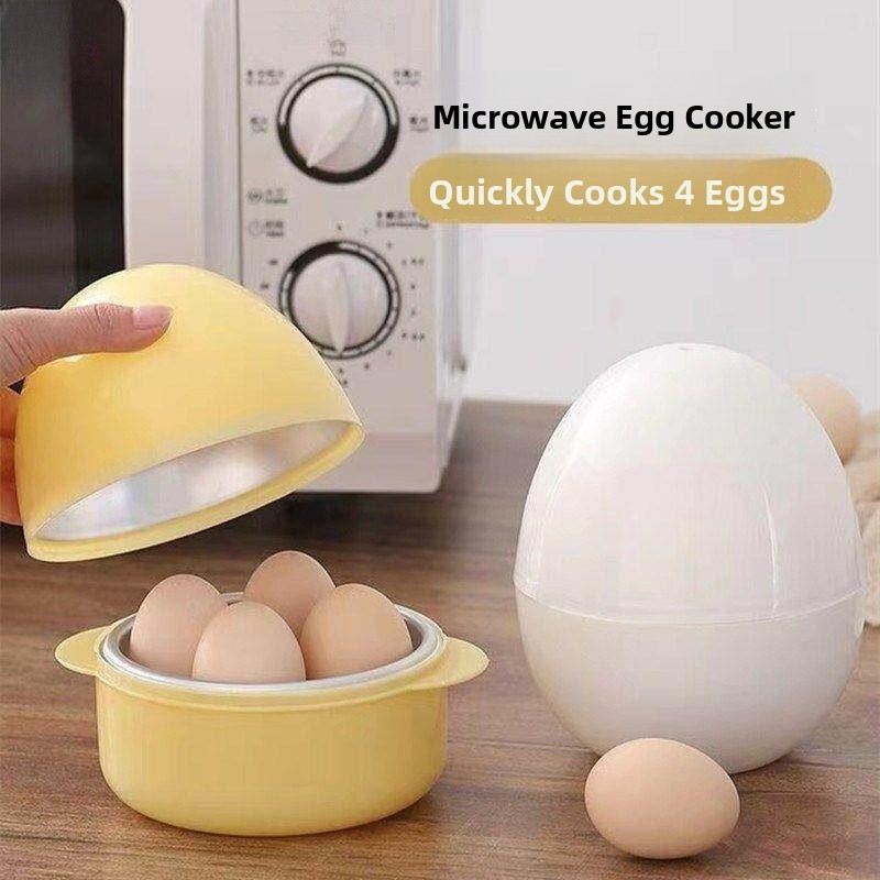 Kitchen Appliances Essentials - جهاز طهي البيض بالمايكروويف الأبيض الصغير،