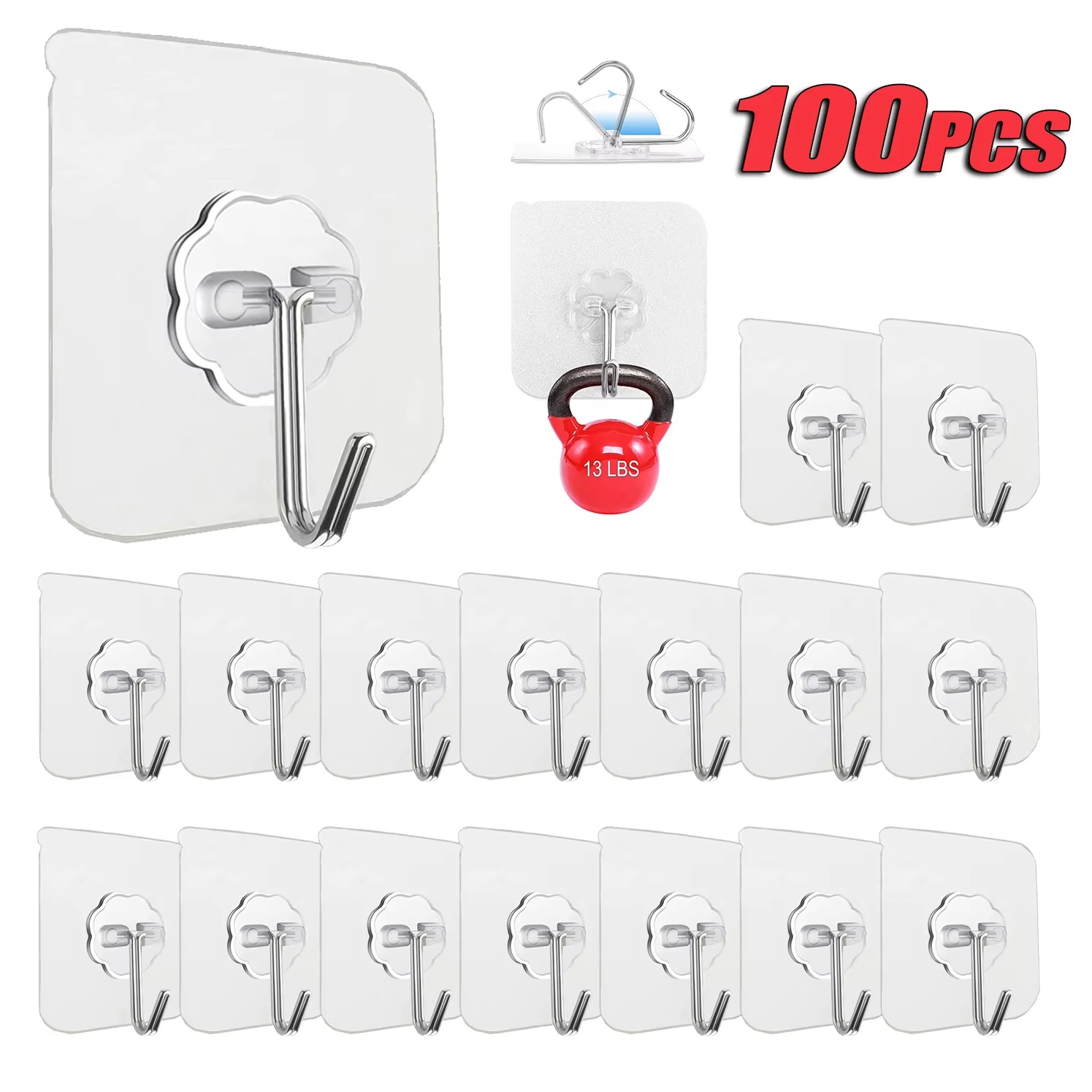 Kitchen Appliances Rack - خطافات لاصقة من الفولاذ المقاوم للصدأ