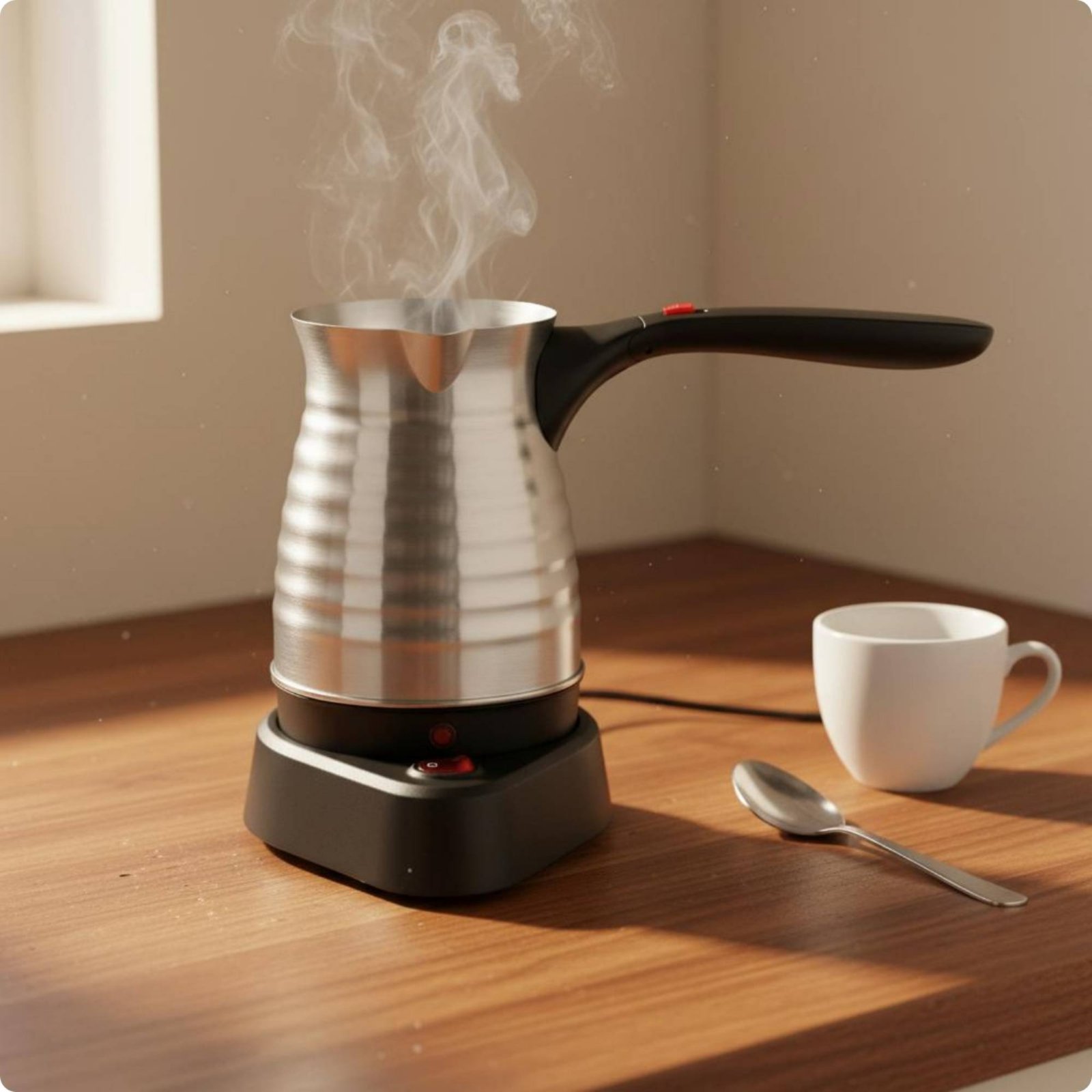 Kitchen Appliances Uk - وعاء قهوة تركي كهربائي بقابس بريطاني،