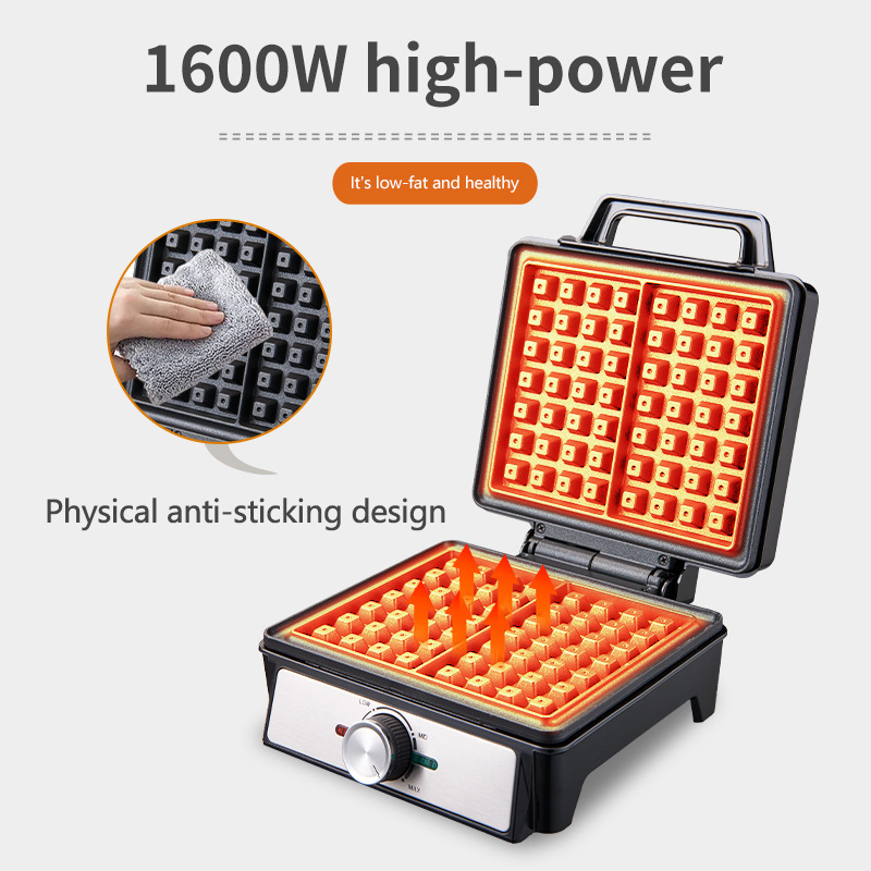 صانع الوافل 2 شرائح قابل للتعد - مراجعة Waffle Iron Belgian وسعره